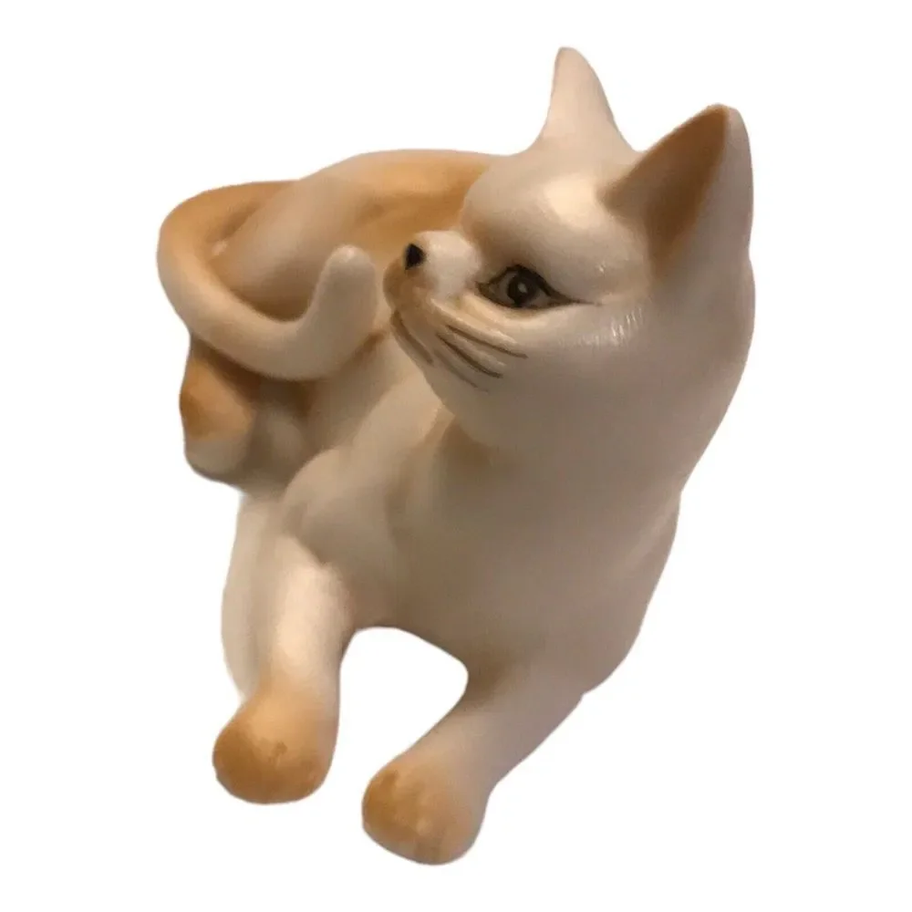 CAT FIGURINE GENUINE Porcelain ‎ JAPAN VINTAGE 2